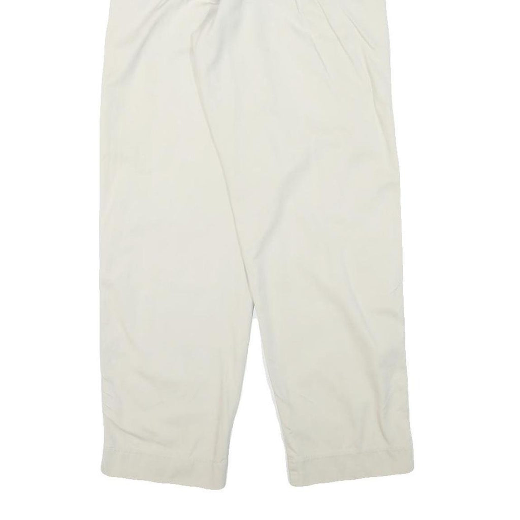 NAUTICA Womens Cotton Blend White Relaxed Straight Trousers W25 L27 Casual Wear