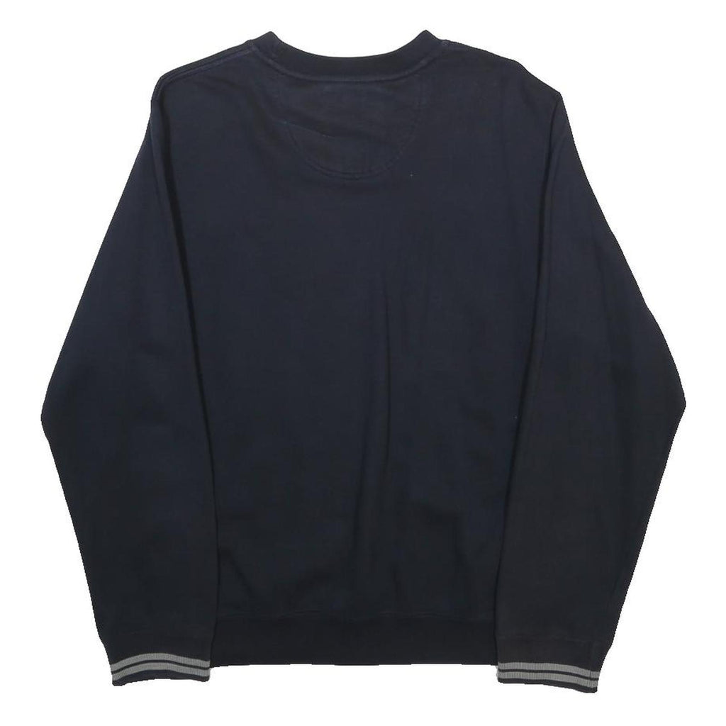 CHAMPION Womens Navy Sweatshirt Crew Neck M Cotton Blend Logo Embroidered