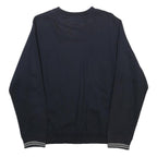 CHAMPION Womens Navy Sweatshirt Crew Neck M Cotton Blend Logo Embroidered