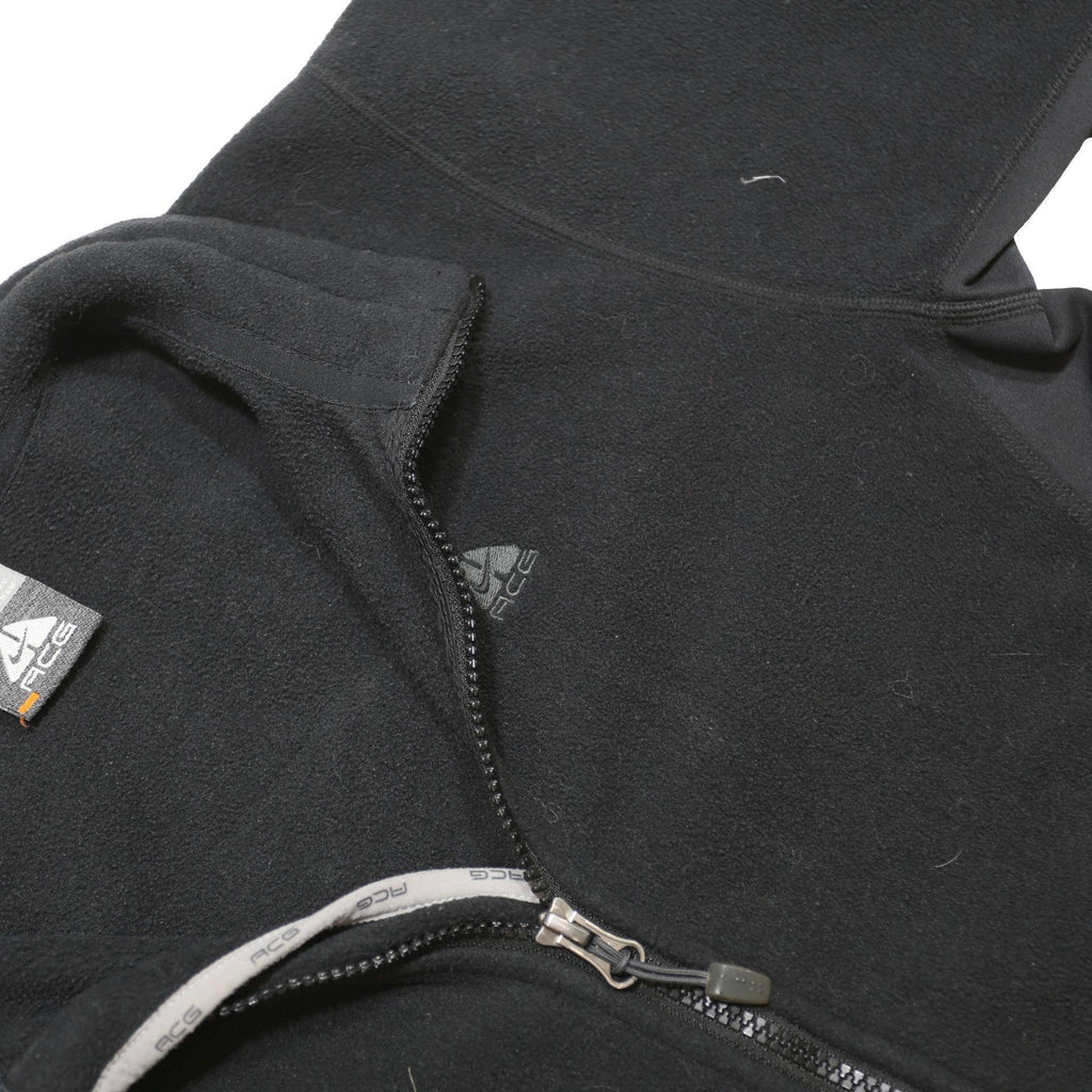 NIKE Boys Black Polyester Blend Zip Jacket M ACG Plain Sport Outdoor