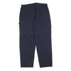 TREVOLUTION Mens Regular Navy Blue Polyester Blend Zip Trousers W34 L32 Casual