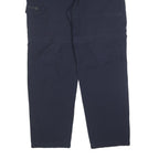 TREVOLUTION Mens Regular Navy Blue Polyester Blend Zip Trousers W34 L32 Casual