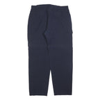 TREVOLUTION Mens Regular Navy Blue Polyester Blend Zip Trousers W34 L32 Casual