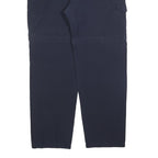 TREVOLUTION Mens Regular Navy Blue Polyester Blend Zip Trousers W34 L32 Casual