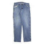 DICKIES Mens Blue Regular Fit Straight Denim Jeans W34 L34 Workwear Zip Closure