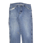 DICKIES Mens Blue Regular Fit Straight Denim Jeans W34 L34 Workwear Zip Closure