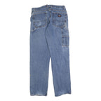 DICKIES Mens Blue Regular Fit Straight Denim Jeans W34 L34 Workwear Zip Closure