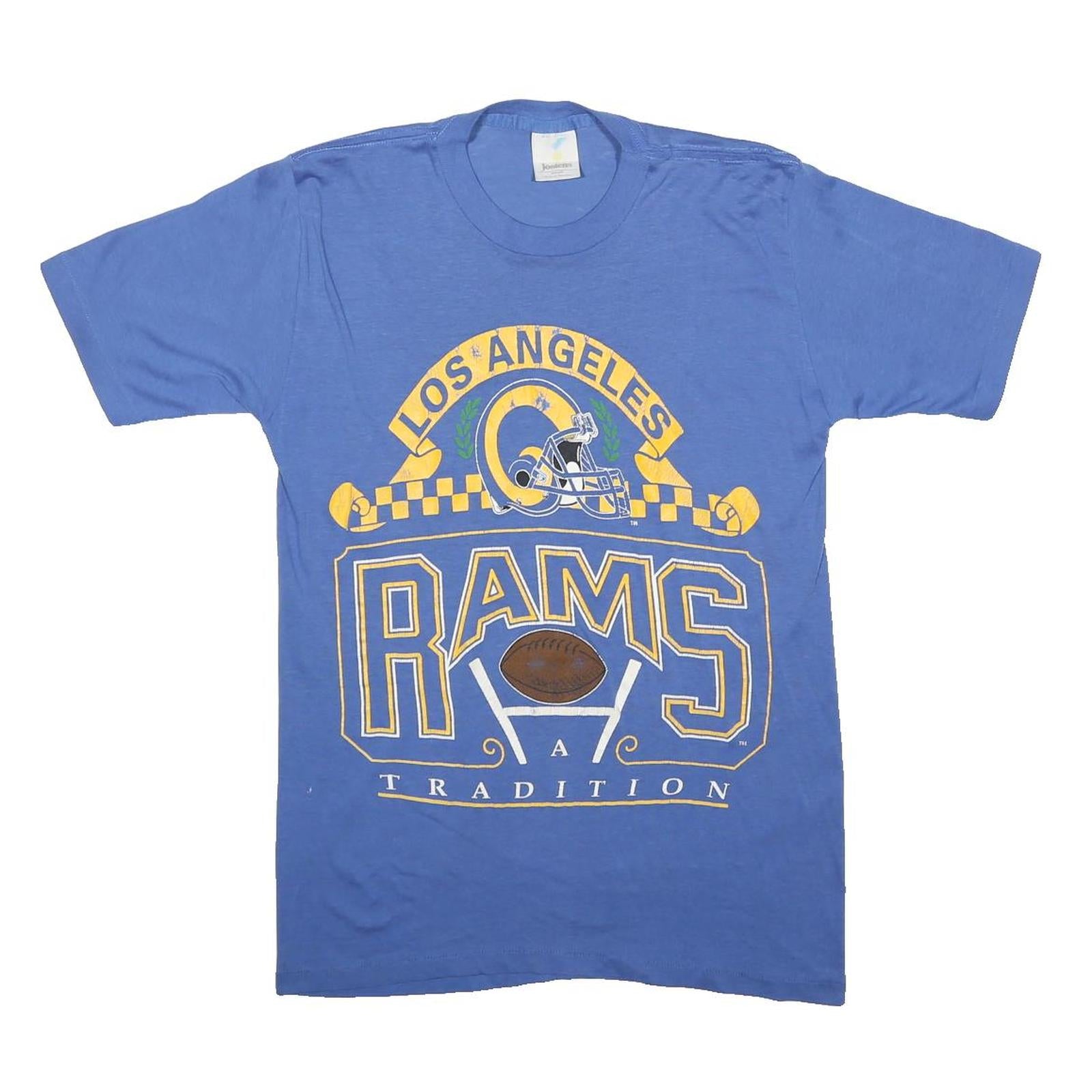 JOSTENS Mens Blue Los Angeles Rams Graphic T-Shirt M Short Sleeve Crew Neck