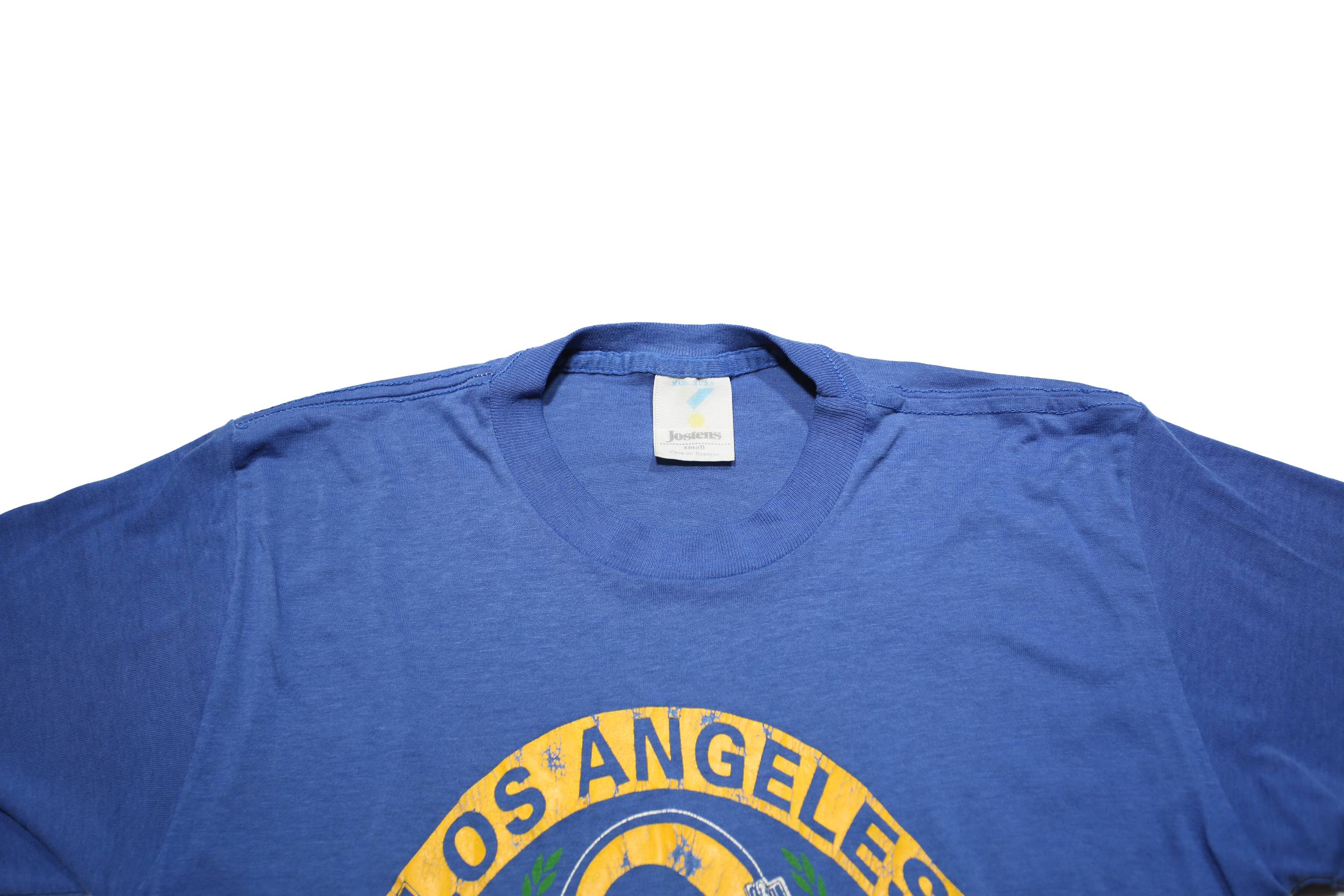 JOSTENS Mens Blue Los Angeles Rams Graphic T-Shirt M Short Sleeve Crew Neck