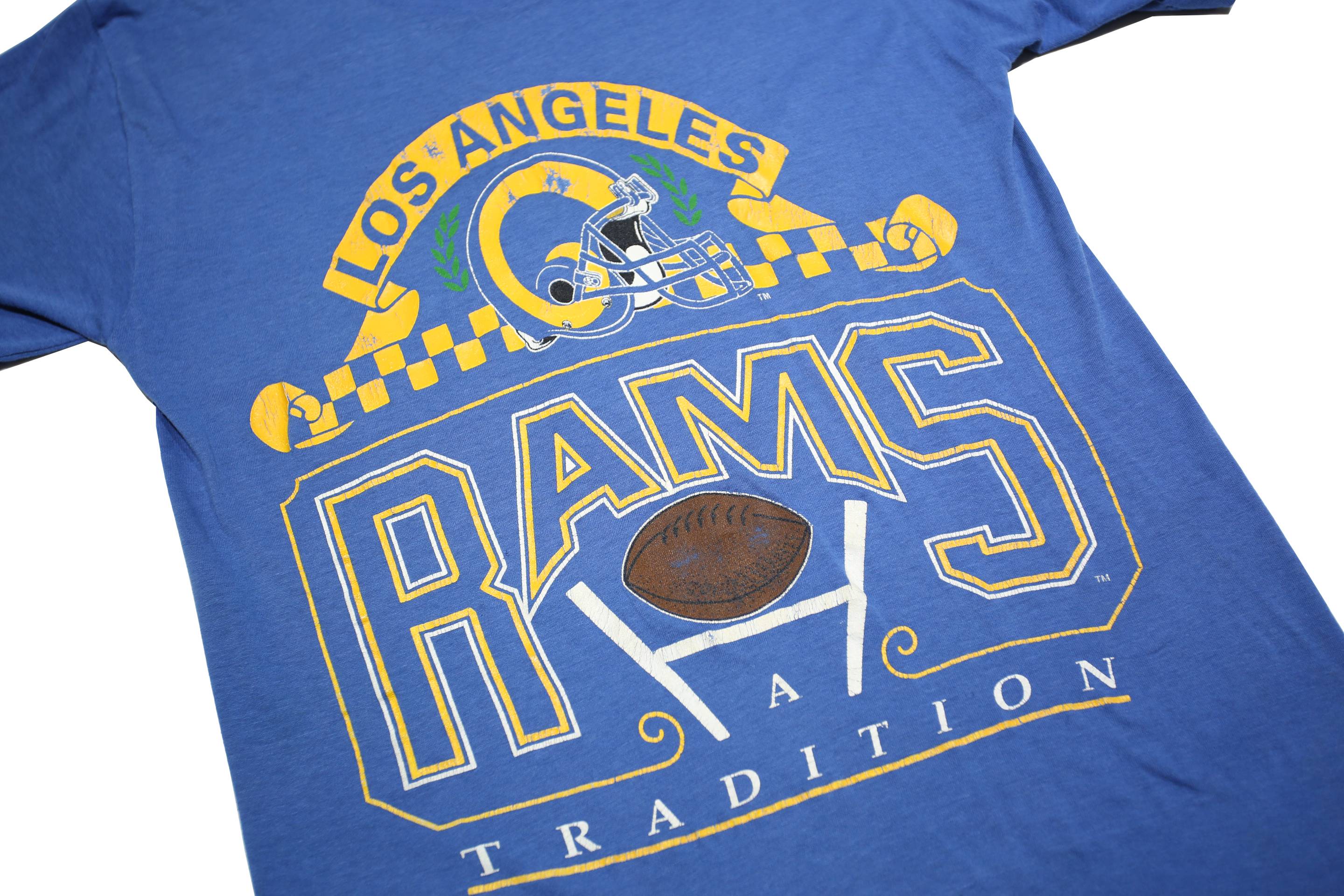 JOSTENS Mens Blue Los Angeles Rams Graphic T-Shirt M Short Sleeve Crew Neck