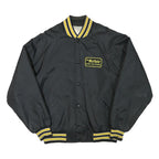 SABLE Mens Black & Yellow Buffalo Farm Equipment Button Jacket L Polyester Blend