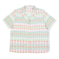 ALFRED DUNNER Womens Cream & Green Printed Short Sleeve Shirt UK 14 Lightweight
