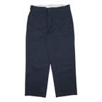 DICKIES Mens Relaxed Navy Blue Cotton Blend Trousers W38 L30 Workwear Zip