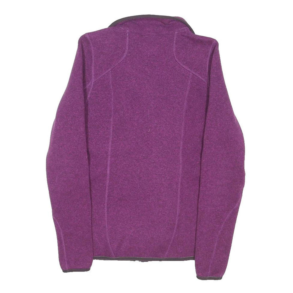 THE NORTH FACE Womens Purple Zip Jacket XS Polyester Blend Plain Outdoor Casual