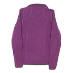 THE NORTH FACE Womens Purple Zip Jacket XS Polyester Blend Plain Outdoor Casual