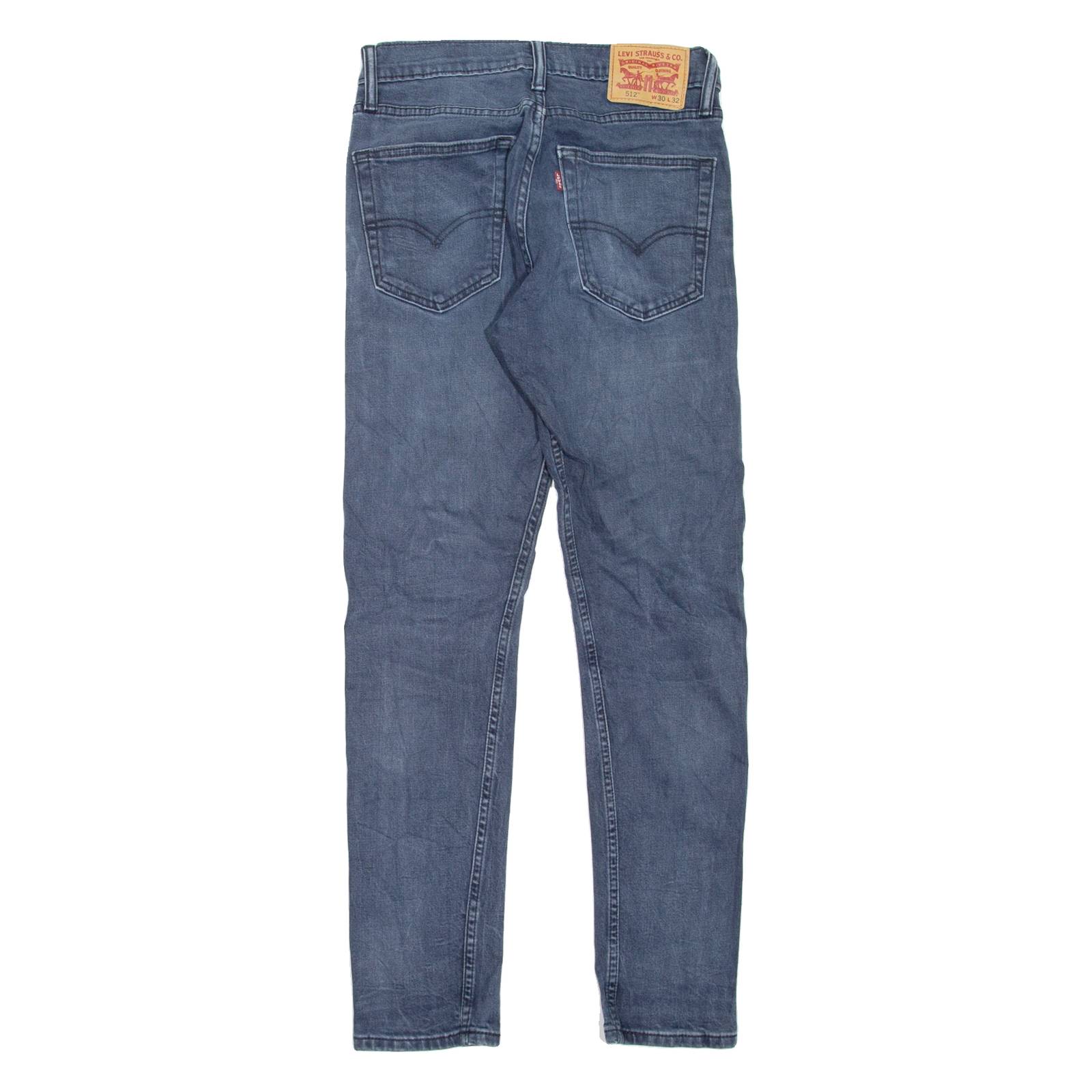 LEVI'S 512 Jeans Mens Blue Slim Tapered Stone Wash W30 L32