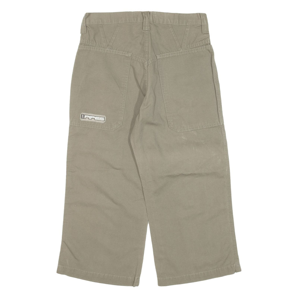 LEE 3/4 Pants Womens Trousers Green Regular Straight W28 L20