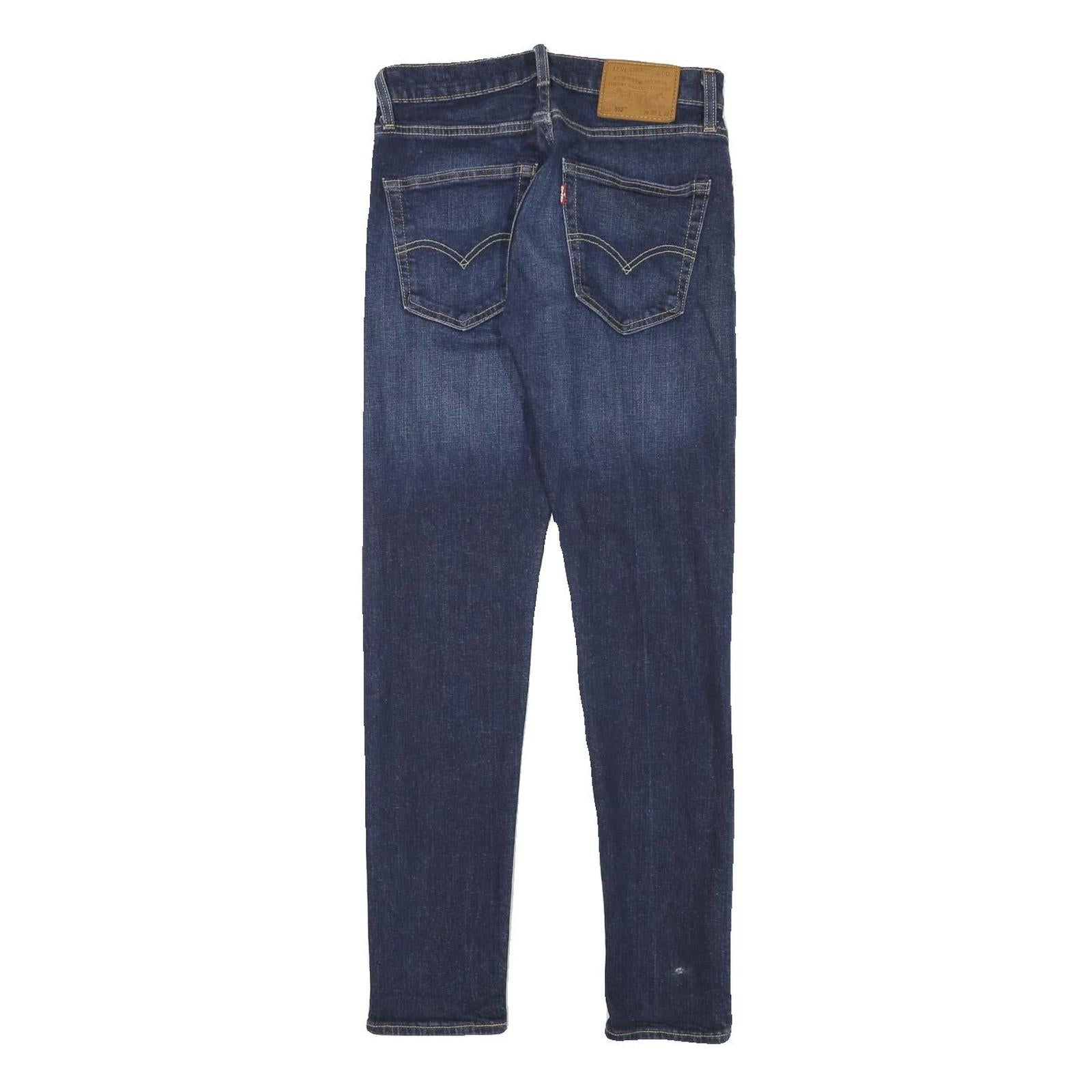 LEVI'S Mens Slim Blue Denim Jeans W28 L30 Cotton Blend Zip Classic Skinny Fit