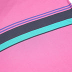 FILA Mens Pink & Purple Cotton Blend Short Sleeve Stripe M Polo Shirt Casual