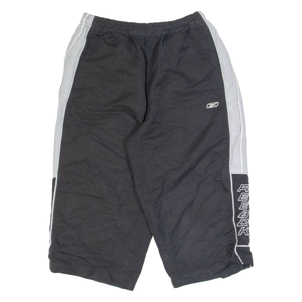 REEBOK Mens Sports Shorts Black Relaxed S W26