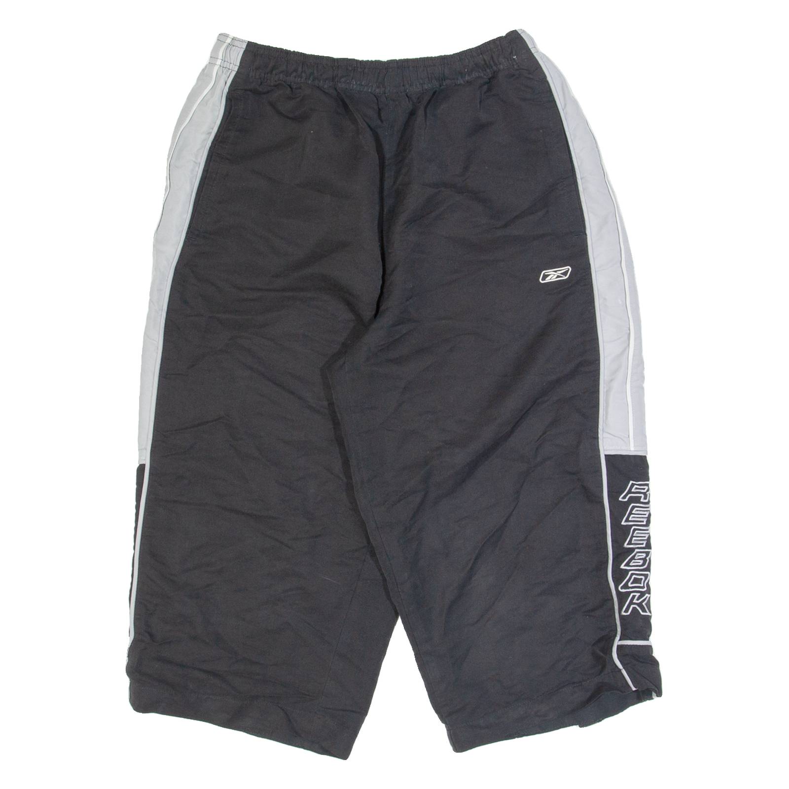 REEBOK Mens Sports Shorts Black Relaxed S W26