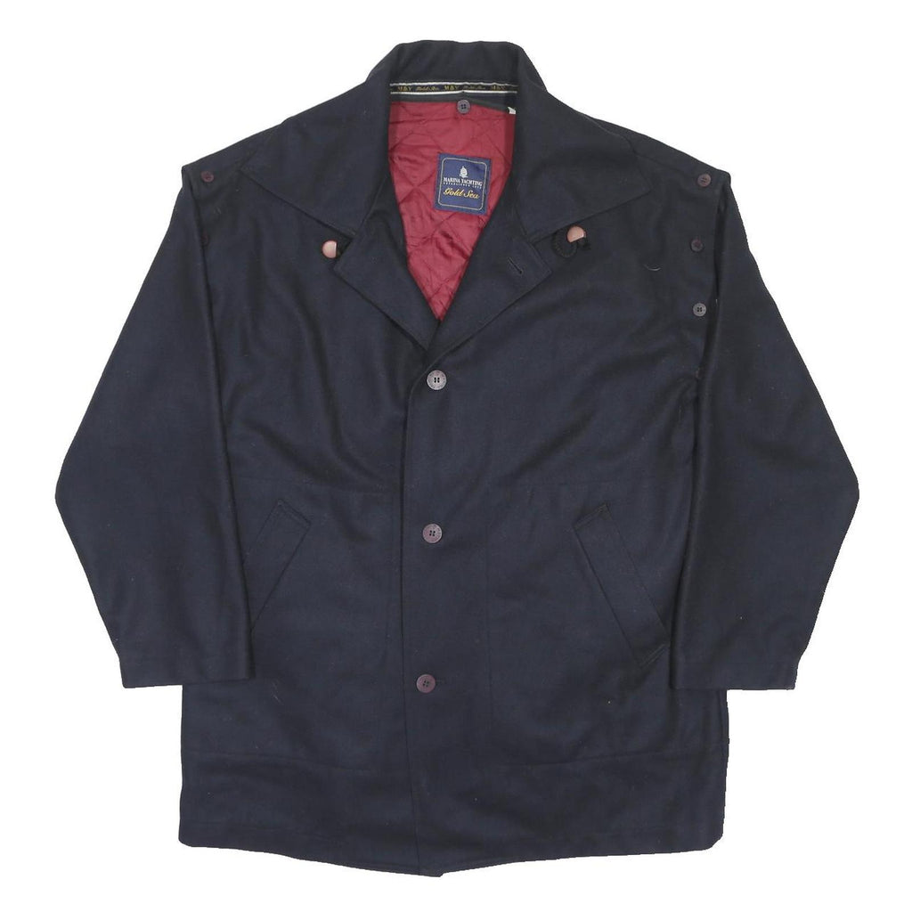 MARINA YACHTING Mens Navy Blue Wool Blend Button Jacket M Tailored Classic