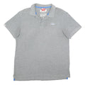 PUMA Mens Grey Short Sleeve Plain Polo Shirt L Cotton Casual Wear