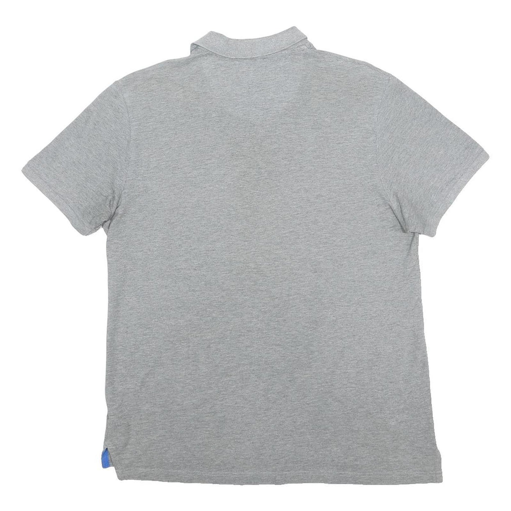 PUMA Mens Grey Short Sleeve Plain Polo Shirt L Cotton Casual Wear