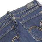 LEVI'S 535 Womens Jeans Blue Slim Skinny Denim Medium W28 L27 Zip