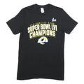 GILDAN Mens Black Los Angeles Rams Super Bowl LVI Champions Graphic T-Shirt M