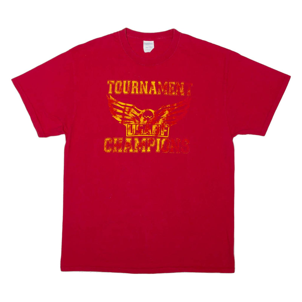 PORT & COMPANY Tournament Champions Mens T-Shirt Red USA L