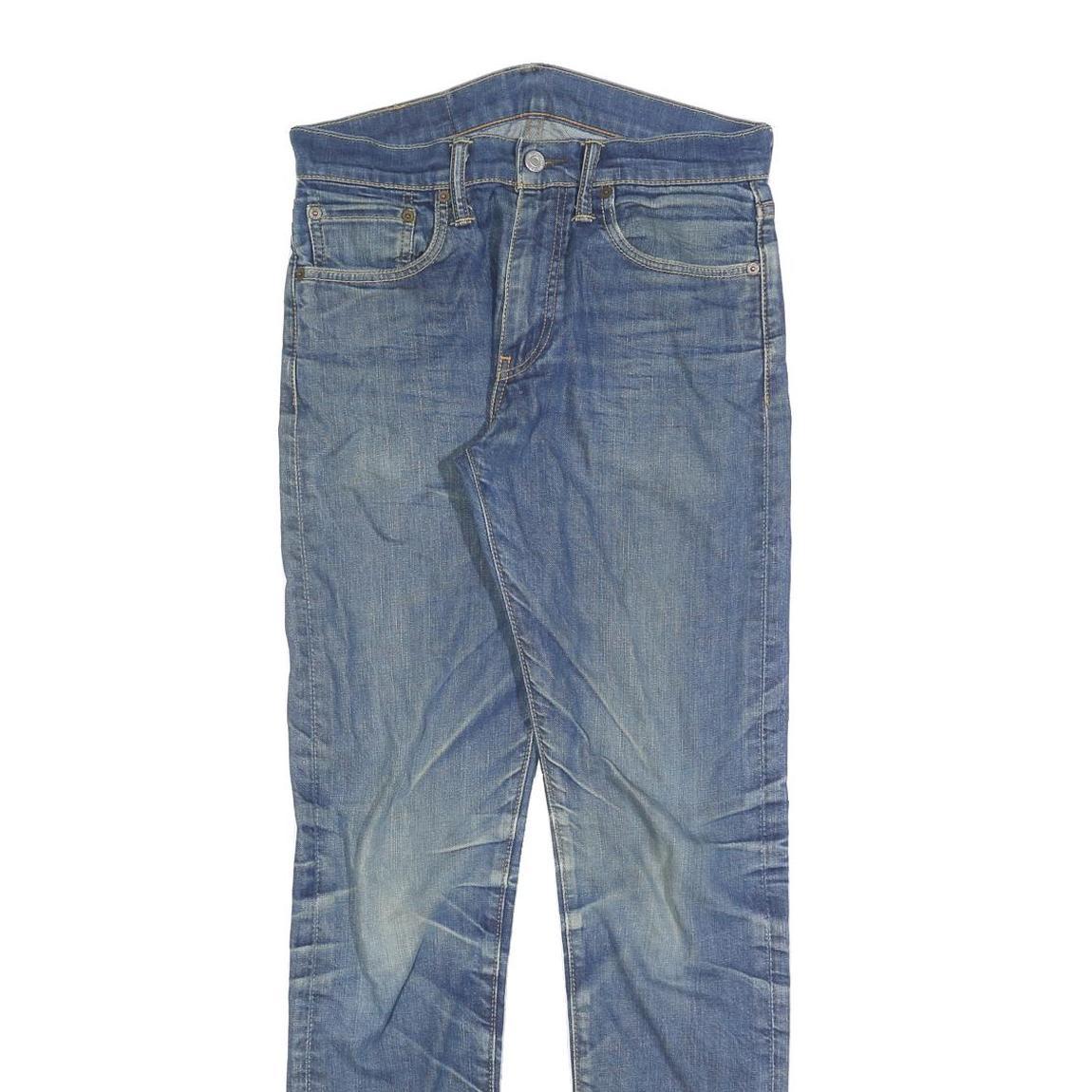 LEVI'S Mens Slim Fit Blue Denim Slim Jeans W30 L31 Classic Zip Cotton Blend