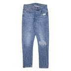 LEVI'S 501S Womens Regular Fit Straight Denim Light Blue W27 L27 Button Closure