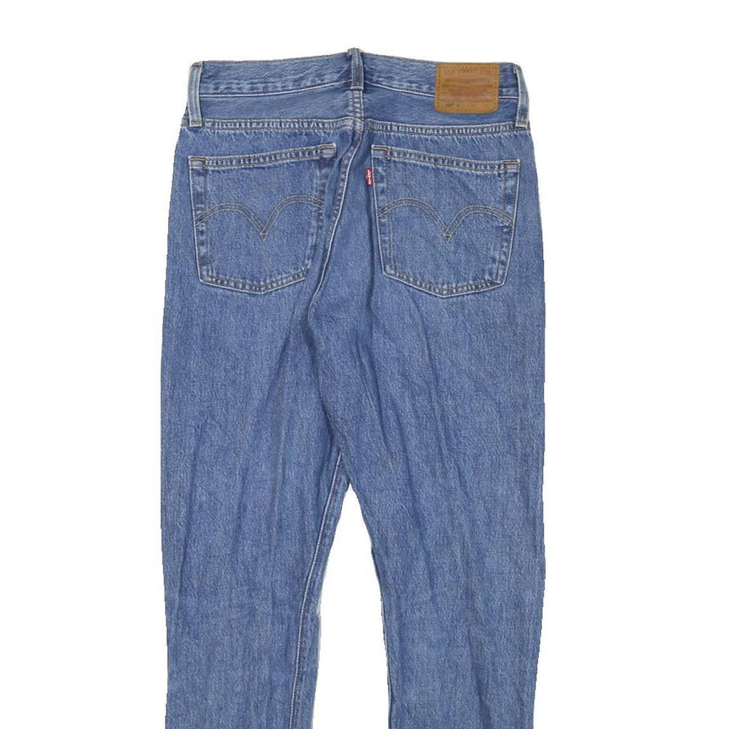 LEVI'S 501S Womens Regular Fit Straight Denim Light Blue W27 L27 Button Closure