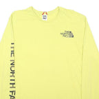 THE NORTH FACE Mens Yellow Graphic T-Shirt L Long Sleeve Crew Neck Outdoor