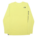 THE NORTH FACE Mens Yellow Graphic T-Shirt L Long Sleeve Crew Neck Outdoor