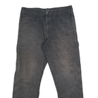 DICKIES Mens Regular Fit Blue Jeans Denim Zip W33 L31 Workwear Casual