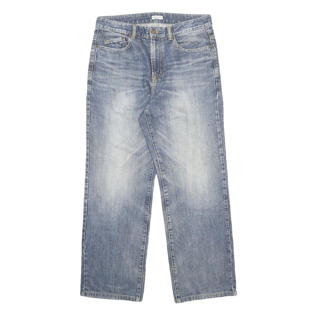 FLORENCE & FRED Mens Jeans Blue Cotton Relaxed Straight Denim W32 L29 Casual