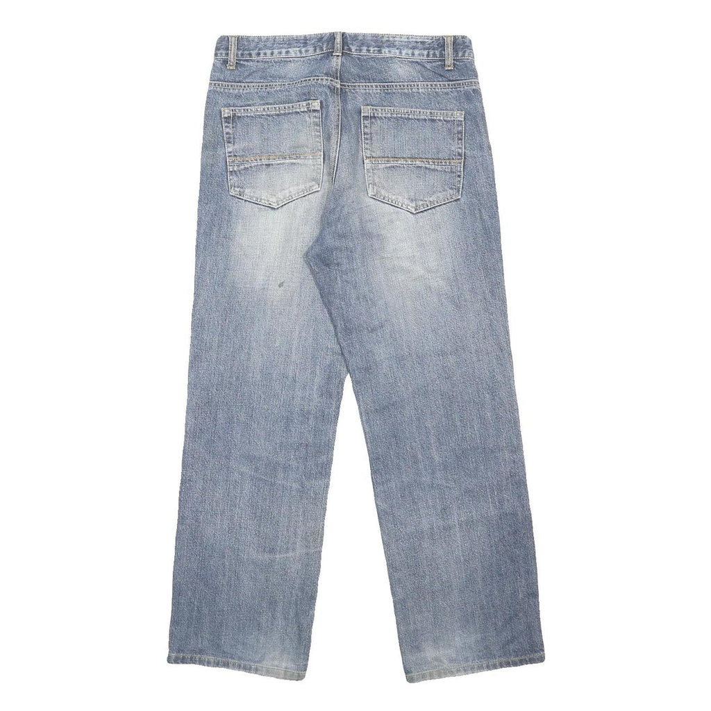 FLORENCE & FRED Mens Jeans Blue Cotton Relaxed Straight Denim W32 L29 Casual