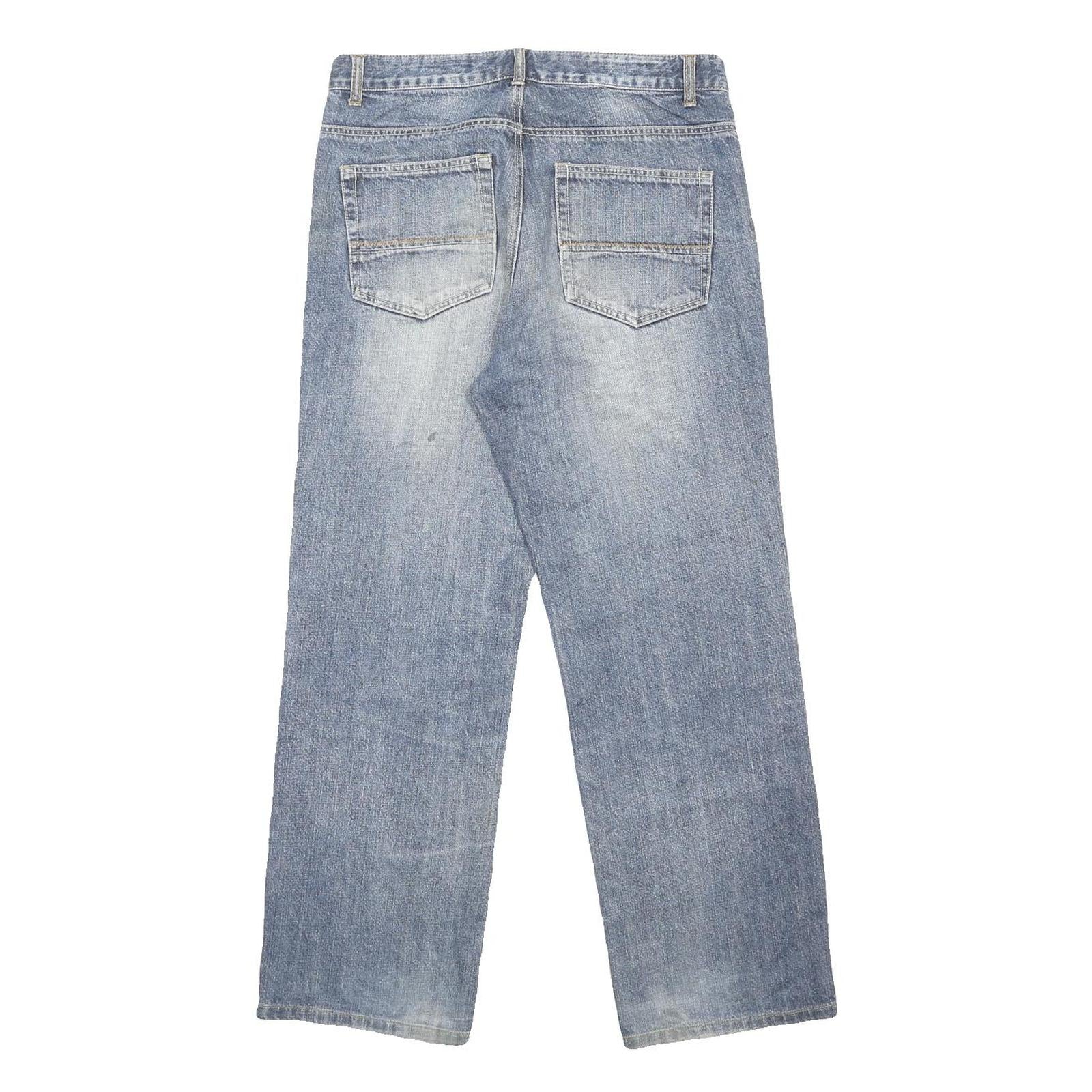 FLORENCE & FRED Mens Jeans Blue Cotton Relaxed Straight Denim W32 L29 Casual