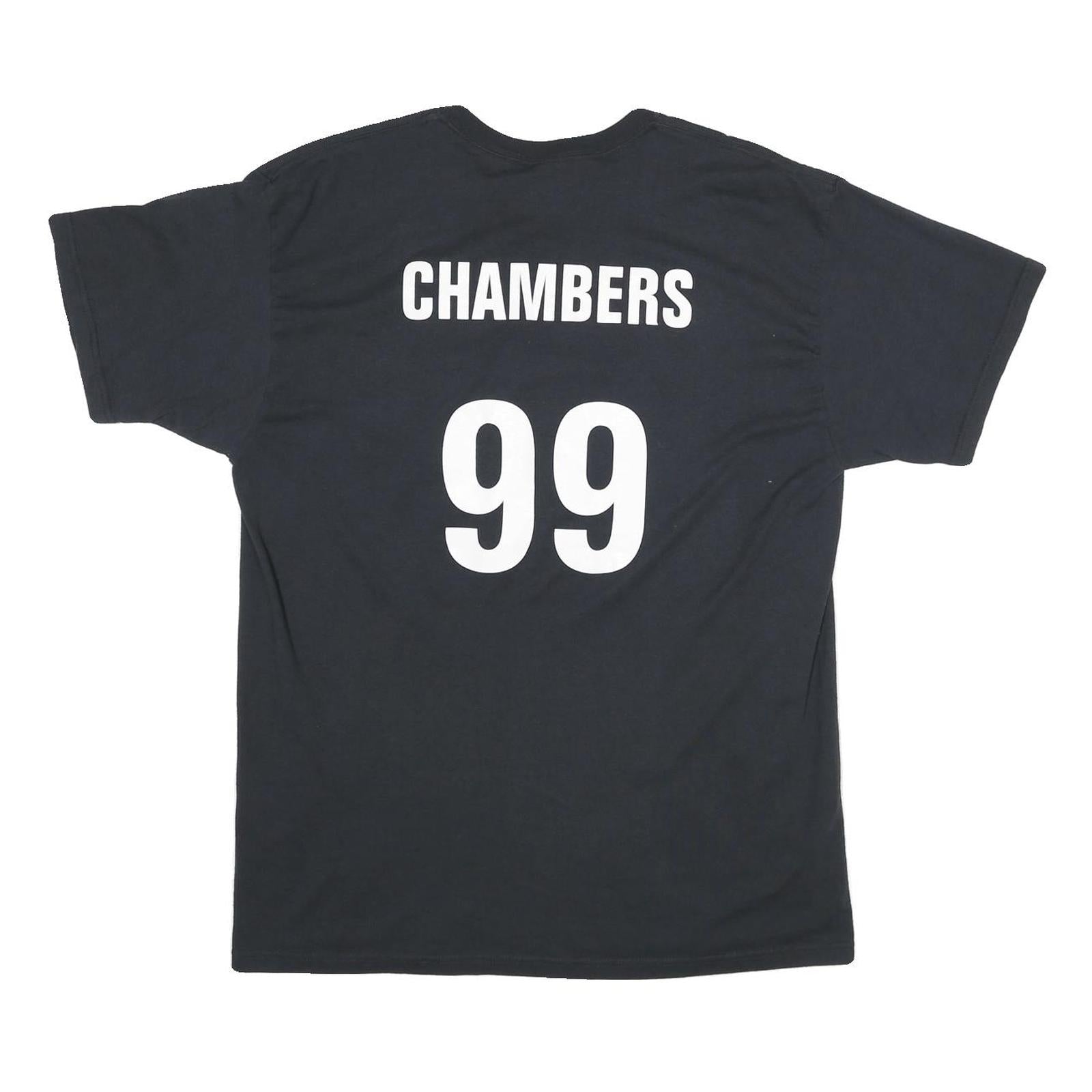 JERZEES Mens Black Wapakoneta Baseball Graphic T-Shirt XL Short Sleeve Crew Neck