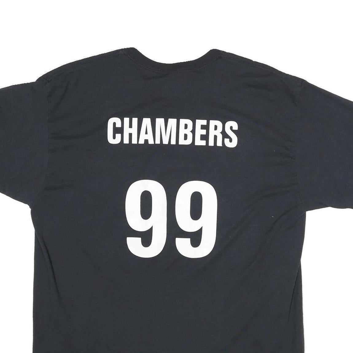 JERZEES Mens Black Wapakoneta Baseball Graphic T-Shirt XL Short Sleeve Crew Neck