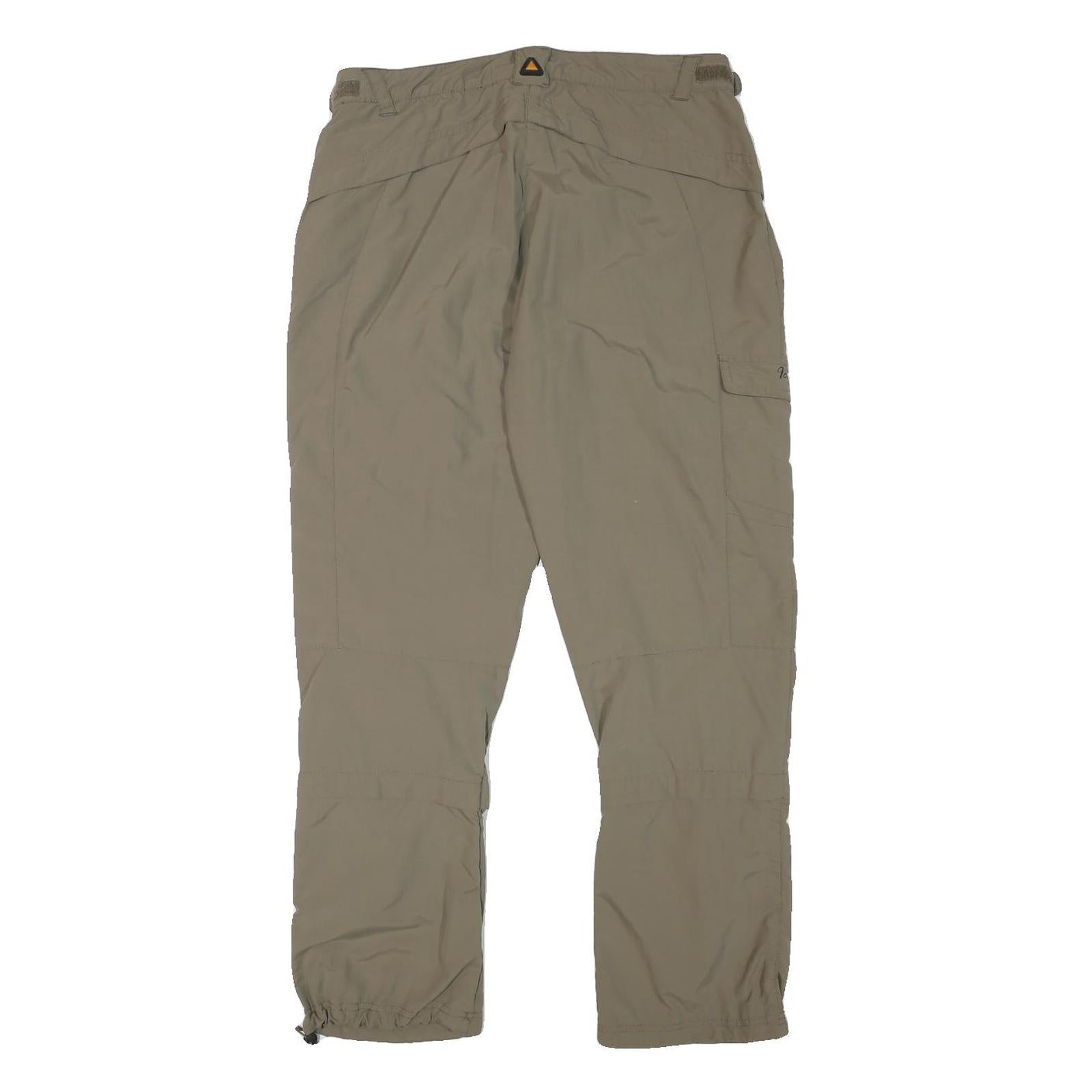 ICEPEAK Womens Polyester Blend Beige Regular Fit Trousers W32 L28 Outdoor Zip