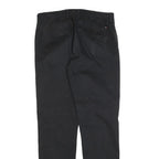 TOMMY HILFIGER Mens Cotton Blend Black Regular Fit Straight Leg Trousers W32 L34