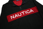 NAUTICA Womens Black & Red Plain Pullover Jumper S Polyester Crew Neck Casual