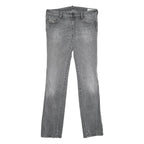 DIESEL Womens Jeans Grey Regular Straight Denim Medium W31 L34 Stylish Details