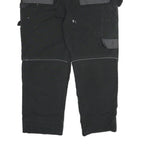 DICKIES Mens Cotton Blend Black Grey Relaxed Cargo Trousers W36 L27 Workwear