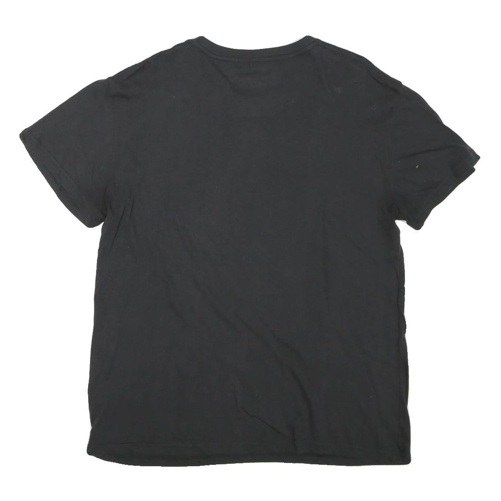 THE ROLLING STONES Womens Black 1975 US Tour Graphic T-Shirt L Short Sleeve Crew