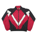 PUMA Mens Black & Red Polyester Blend Zip Jacket L Colourblock Casual Sportswear