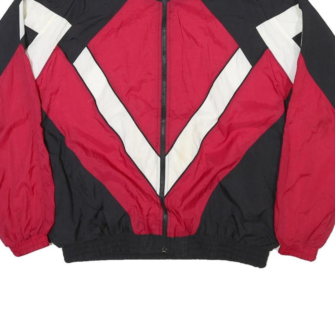 PUMA Mens Black & Red Polyester Blend Zip Jacket L Colourblock Casual Sportswear